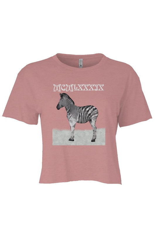 MCMLXXXIX Zebra Festival Womens Cali Crop