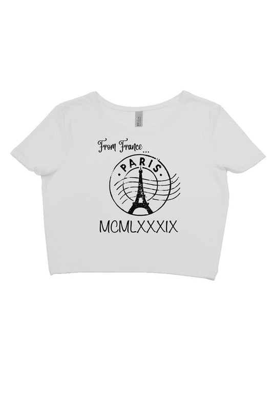 From France MCMLXXXIX Women’s crop tee