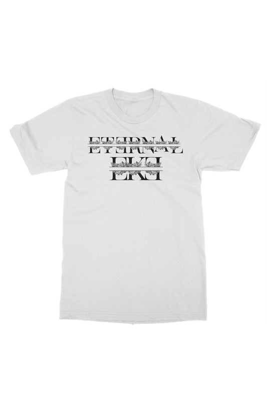 Eternal Eke white line t shirt